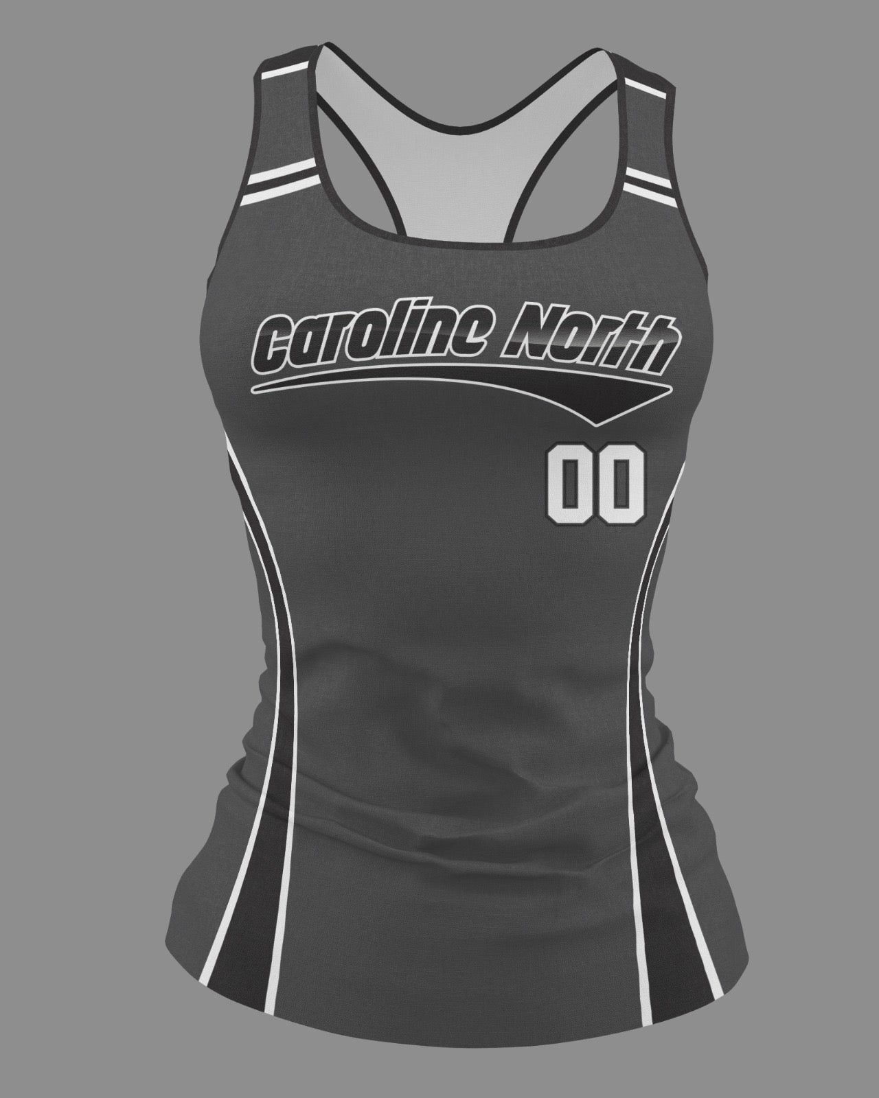Caroline North Performance Dri Tech Design ~ Solid Charcoal