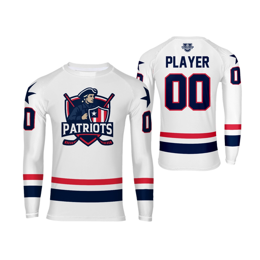 Patriot Ice Hockey Compression Shirt ~ White