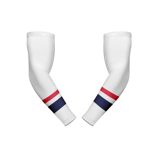 Patriot Ice Hockey Compression Sleeves ~ White