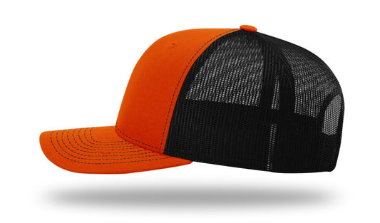 "KAOS" 3D Puff Embroidered Hat ~ Orange and Black