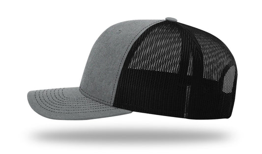 "KAOS" 3D Puff Embroidered Hat ~ Heather Grey and Black