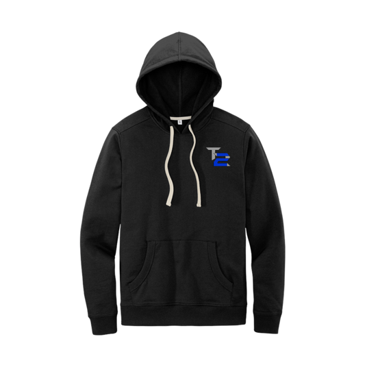 TU2RN Embroidered Midweight Soft Hoodie ~ Black