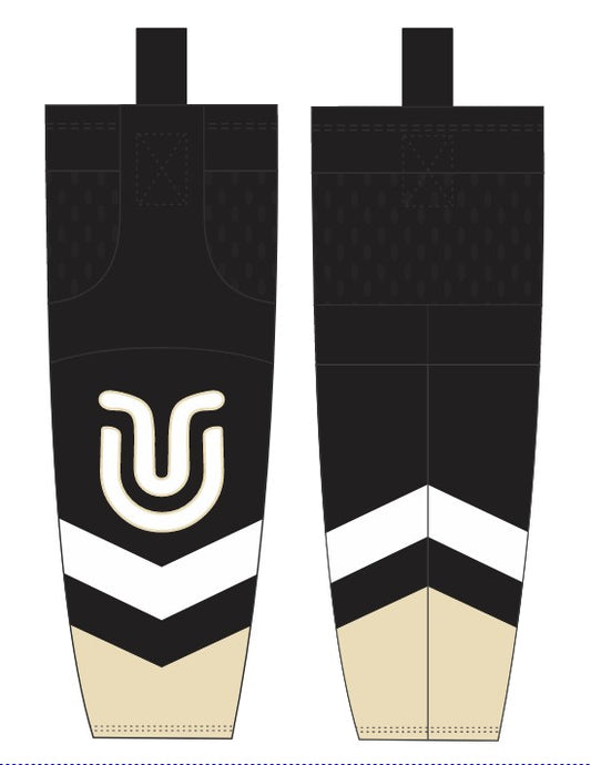 Underground Ice Hockey Socks - Black Tan/White