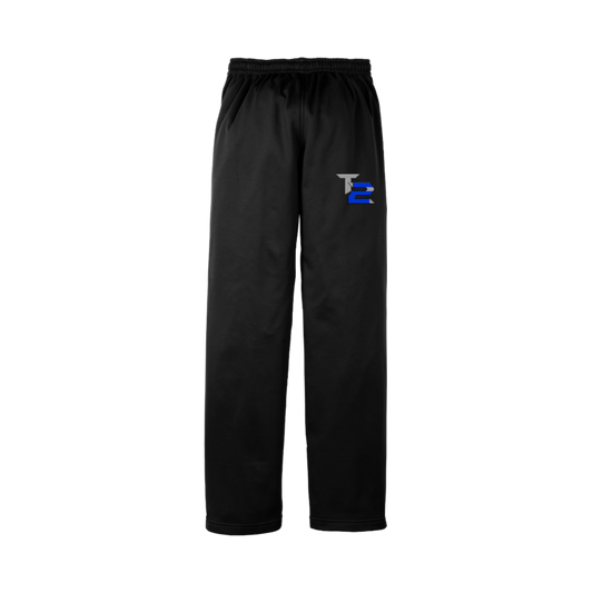 TU2RN Embroidered Sport-Wick® Fleece Pants Mens/Unisex ~ Black