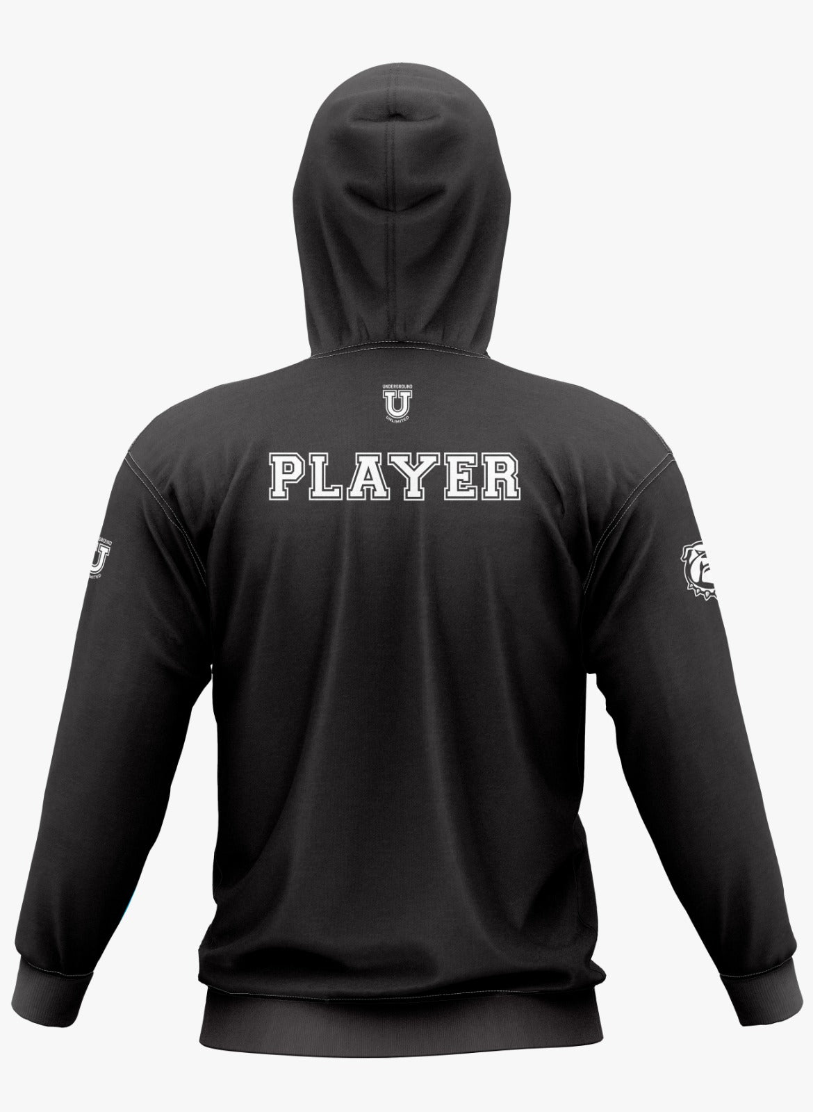 North Caroline *Cotton* Hoodie ~ Bulldog Football {Black}