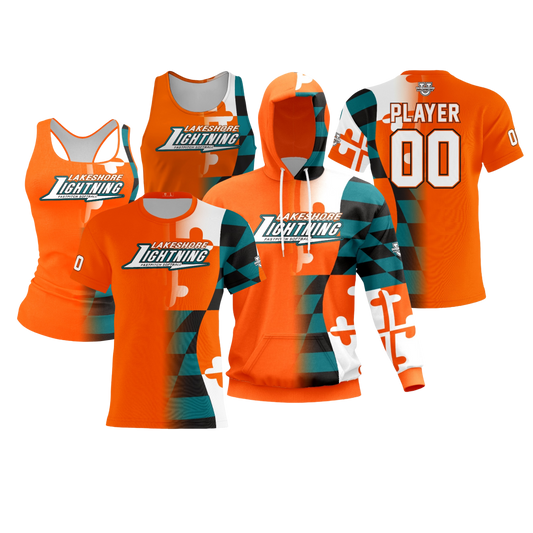 Lakeshore Performance Dri Tech Apparel ~ Jersey Replica 2026 {Orange Flag Fade}
