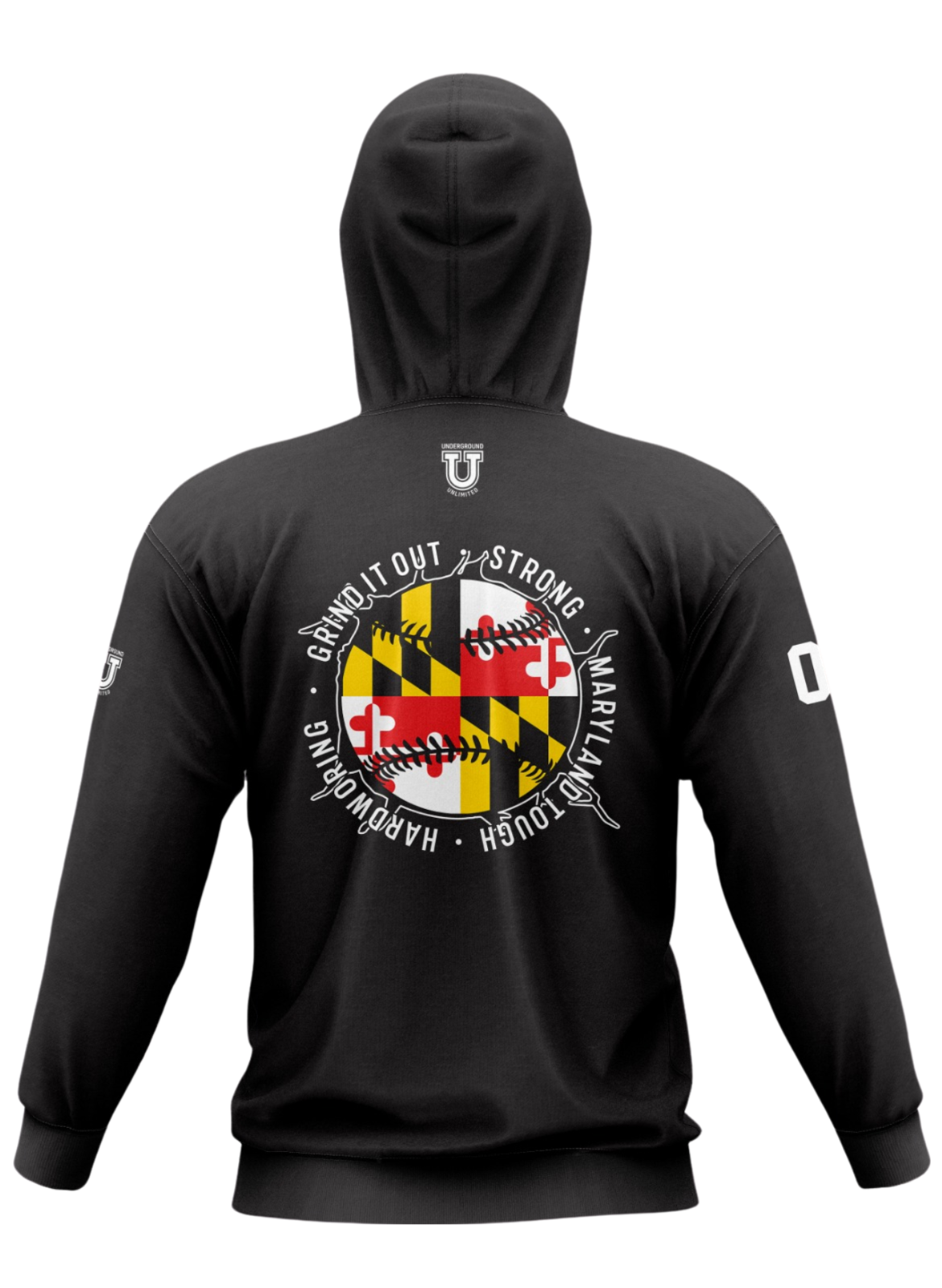 UU MD Integrity Performance Hoodie ~ Old School Logo {Black}