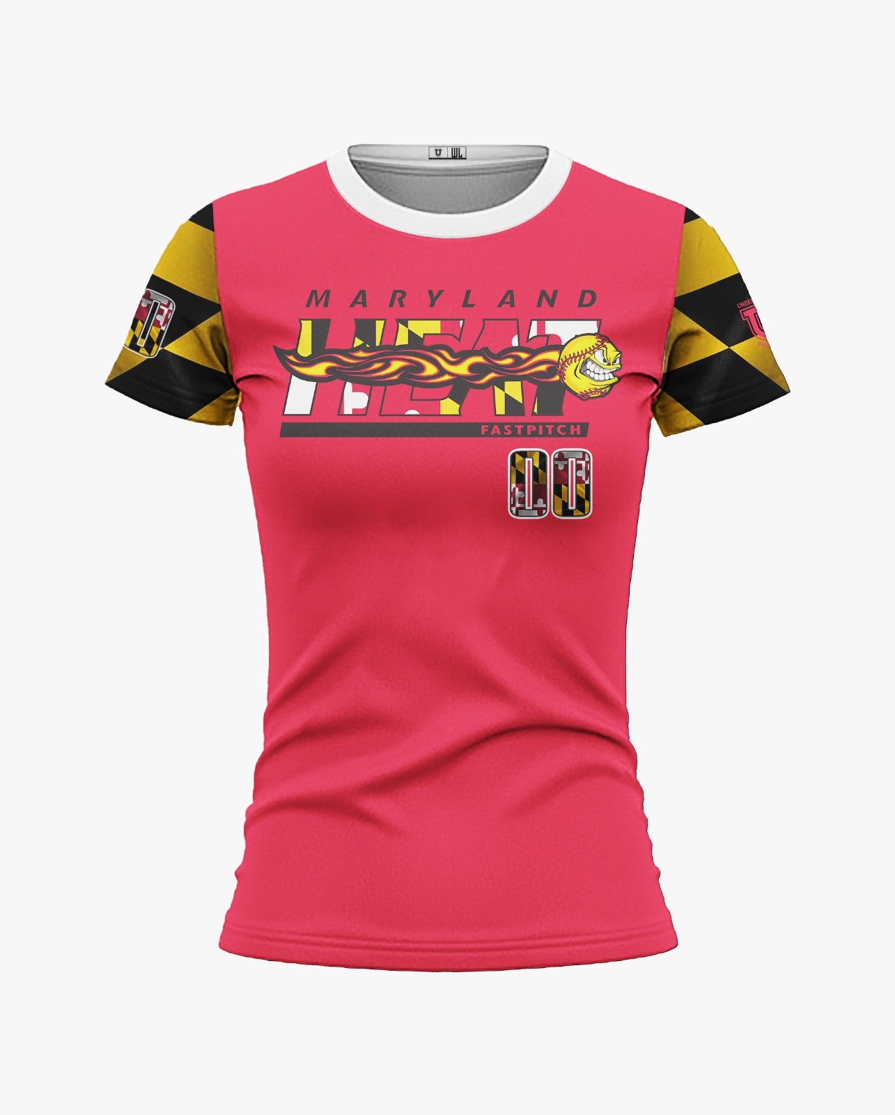 Maryland Heat Dri Tech T-Shirt ~ Red Maryland Flag