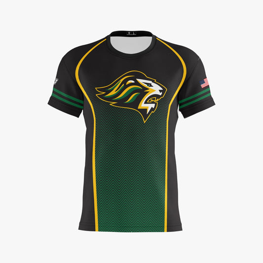 QA Dri Tech T-Shirt ~ Green Wave Fade