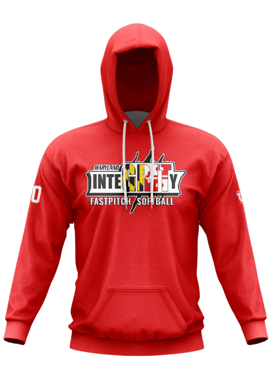 UU MD Integrity Performance Hoodie ~ Old School Logo {Red}