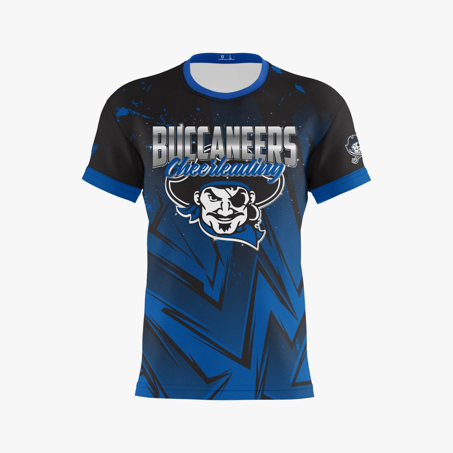 Buccaneers Cheerleading Dri Tech T-Shirt ~ Zigzag Bling