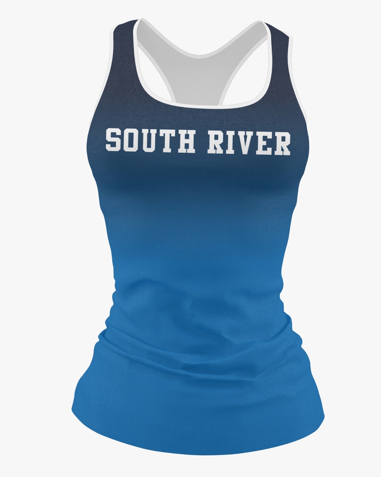 South River Dri Tech Women's Razorback ~ Navy to Columbia {Player Replica}