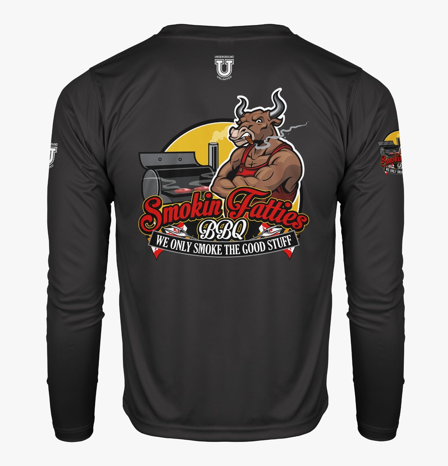 Smokin Fatties Pro Performance Sun Long Sleeve ~ Solid Black