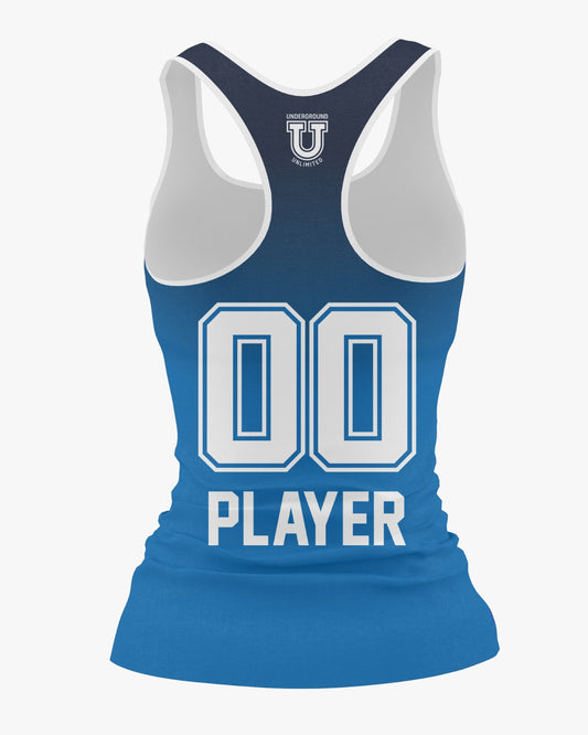 South River Dri Tech Women's Razorback ~ Navy to Columbia {Player Replica}