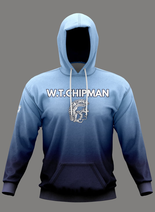 W.T. Chipman Performance Hoodie ~ Columbia Ombre "Home of the Spartans"