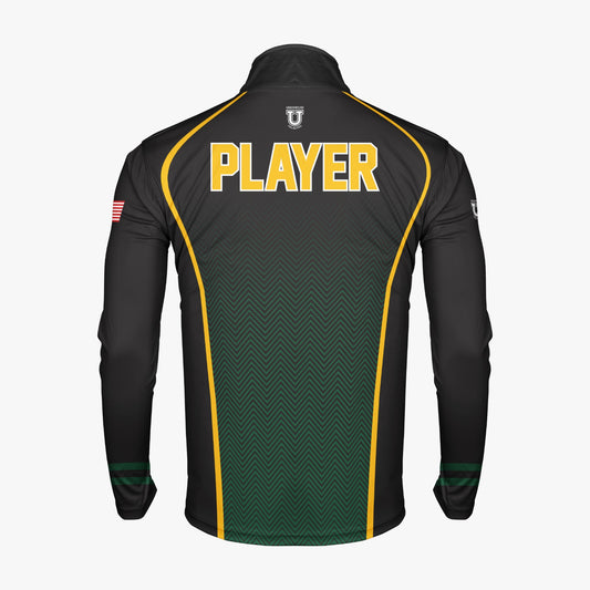 QA Dri Tech Performance 1/4 Zip Pullover ~ Green Wave Fade