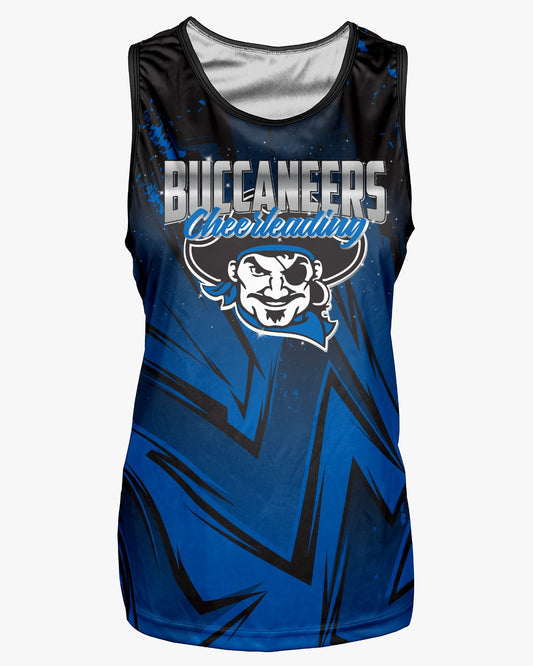 Buccaneers Cheerleading Dri Tech Women's Razor Back ~ Zigzag Bling