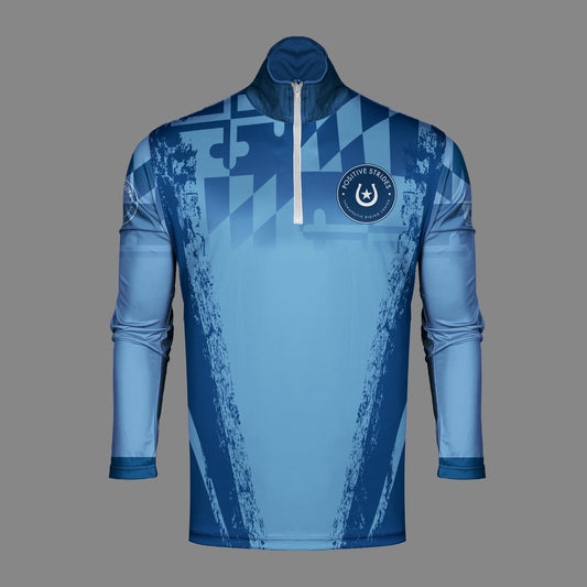 Positive Strides "Spring Classic" Dri Tech Performance 1/4 Zip Pullover ~ Columbia Maryland Fade