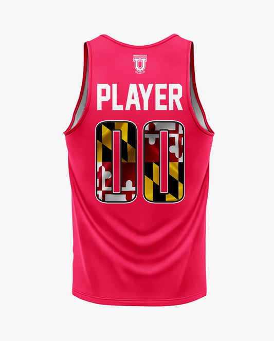 Maryland Heat Dri Tech Tank Top ~ Red Maryland Flag