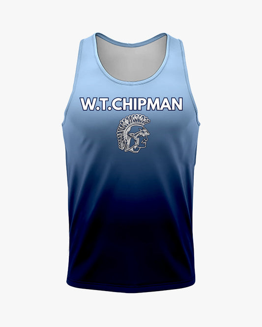 W.T. Chipman Dri Tech Tank Top ~ Columbia Ombre "Home of the Spartans"