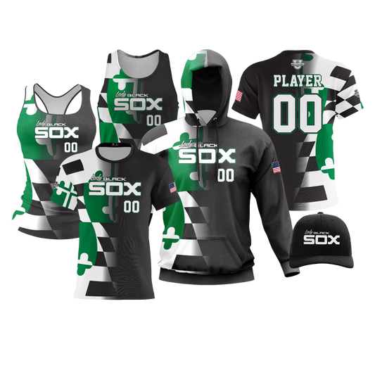 Lady Black Sox Performance Dri Tech Design ~ Black Flag Fade