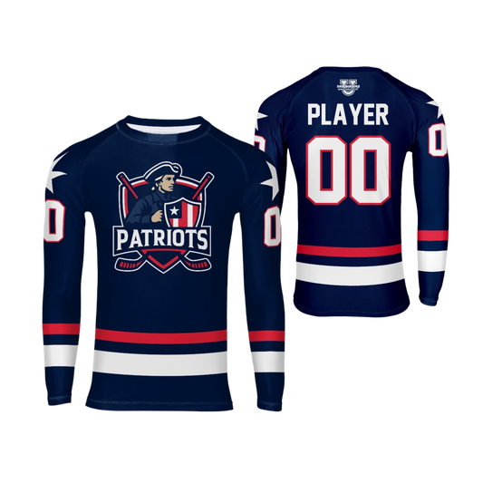Patriot Ice Hockey Compression Shirt ~ Navy