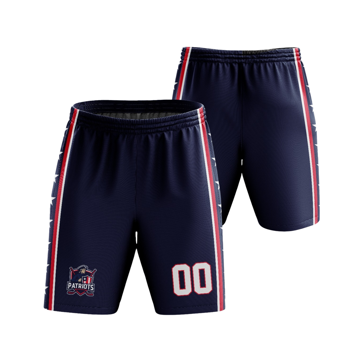 Patriots Ice Hockey Dri Tech Stretch Training Shorts ~ Shell Replica