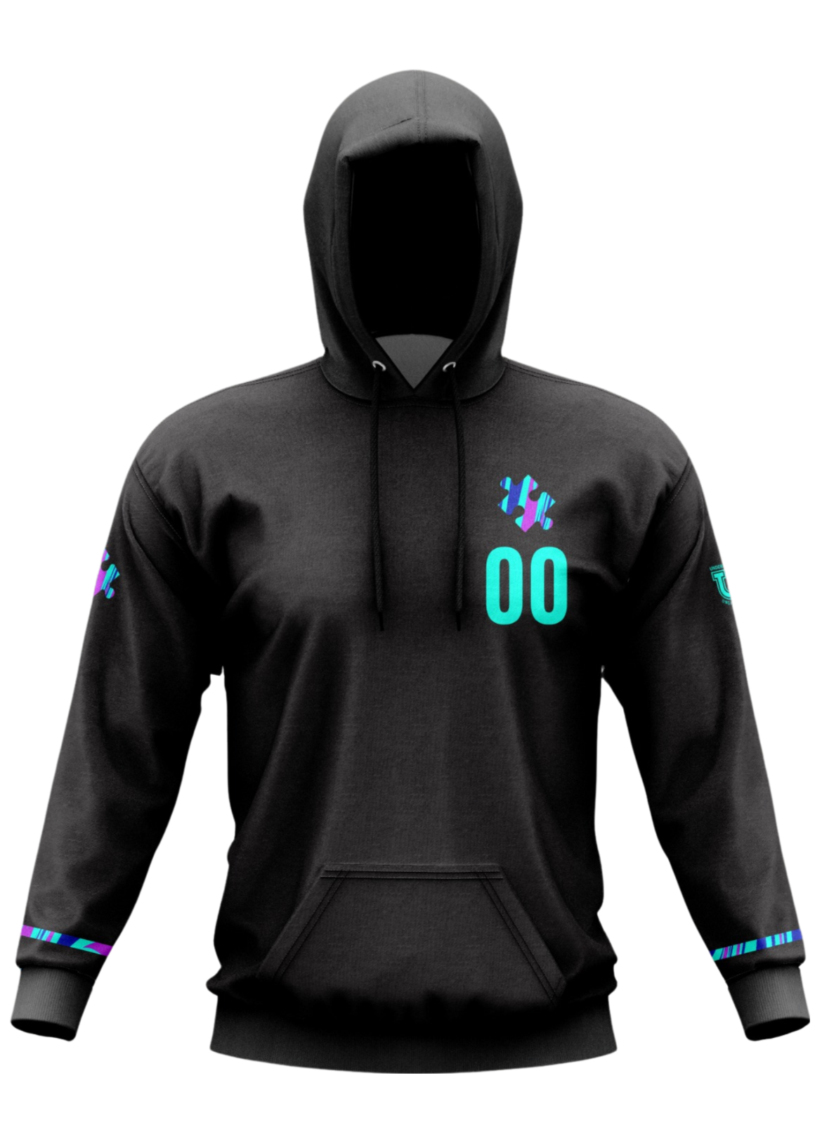 Team Autism Performance Apparel ~ Black Flo Puzzle