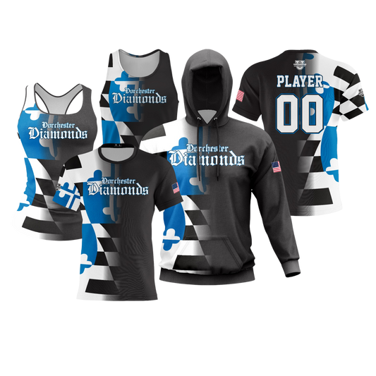 Dorchester Diamonds Performance Dri Tech Design ~ Black Flag Fade