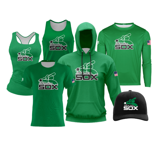 Lady Black Sox Performance Dri Tech Design ~ Solid Green