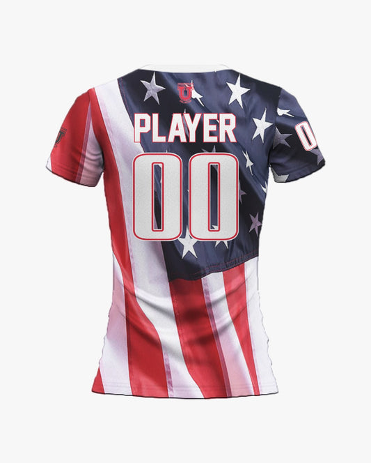Maryland Heat Dri Tech T-Shirt ~ White USA Flag