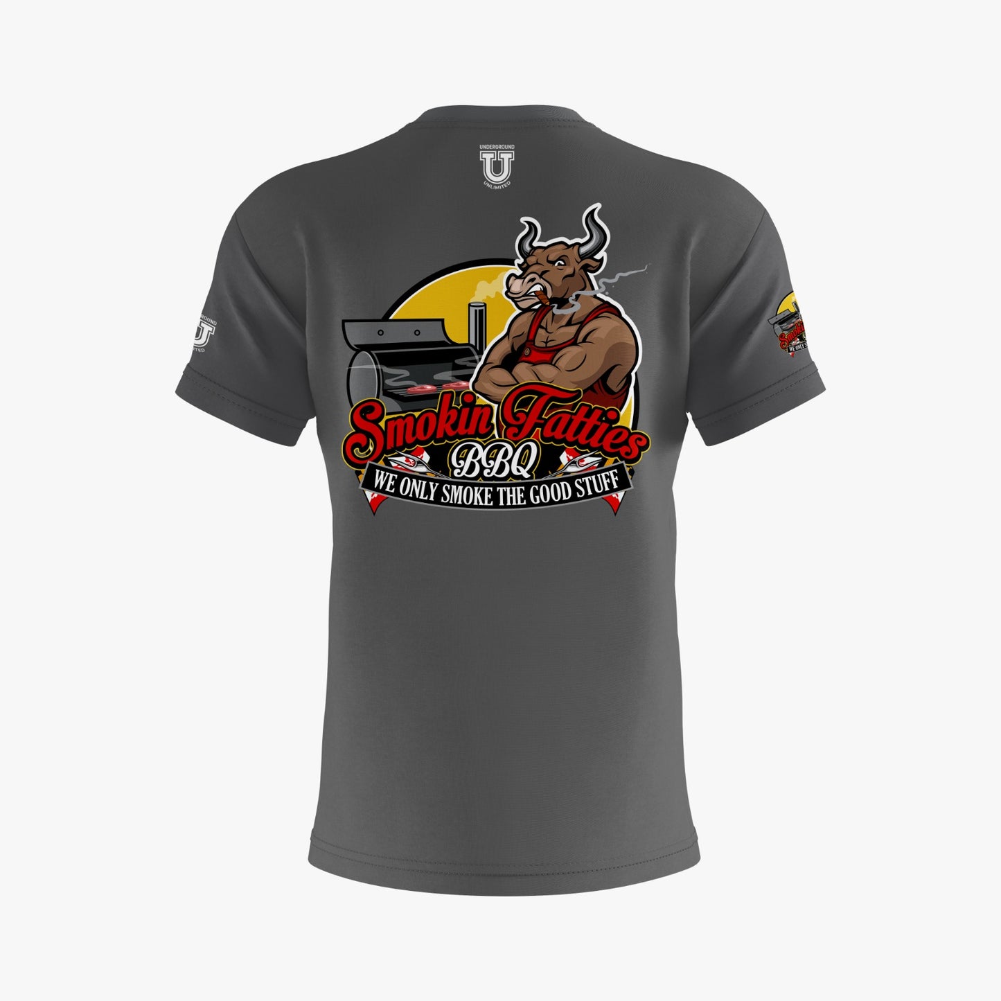 Smokin Fatties Performance Dri Tech Shirt ~ Solid Grey