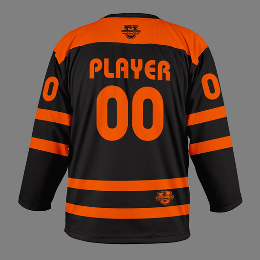 Underground Ice Hockey Game Day Jersey - Black High Flo Orange