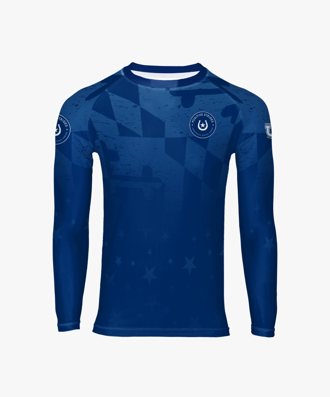 Positive Strides "Spring Classic" Pro Performance Sun Long Sleeve ~ Navy Maryland Fade