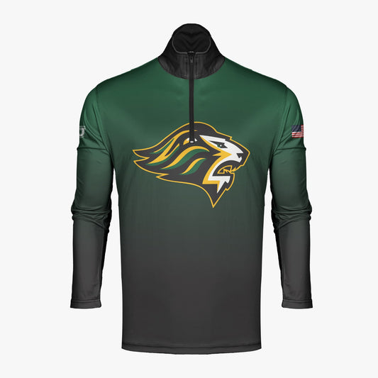 QA Dri Tech Performance 1/4 Zip Pullover ~ Green to Black Fade