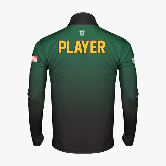 QA Dri Tech Performance 1/4 Zip Pullover ~ Green to Black Fade