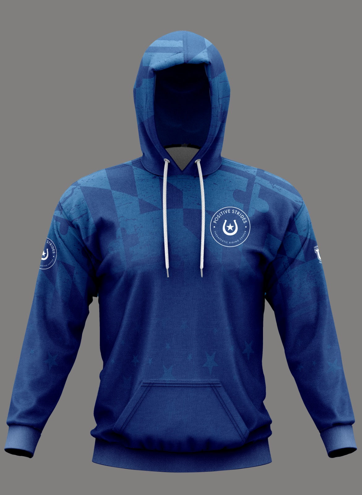Positive Strides "Spring Classic" Performance Hoodie ~ Navy Maryland Fade
