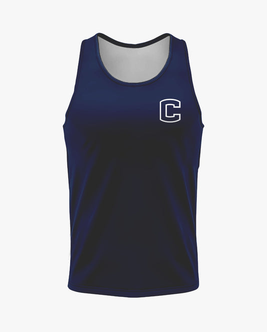W.T. Chipman Dri Tech Tank Top ~ C Logo Left Chest {Navy}