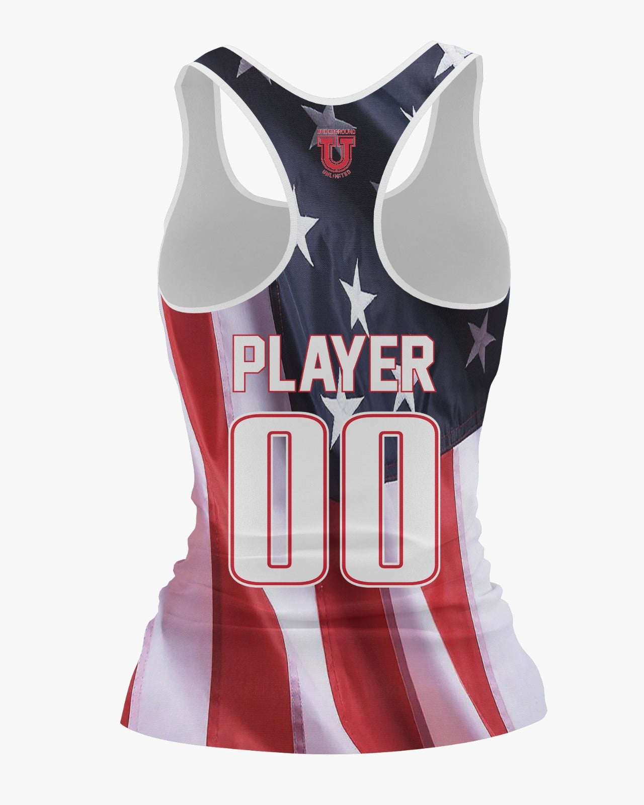Maryland Heat Dri Tech Women's Razorback ~ White USA Flag