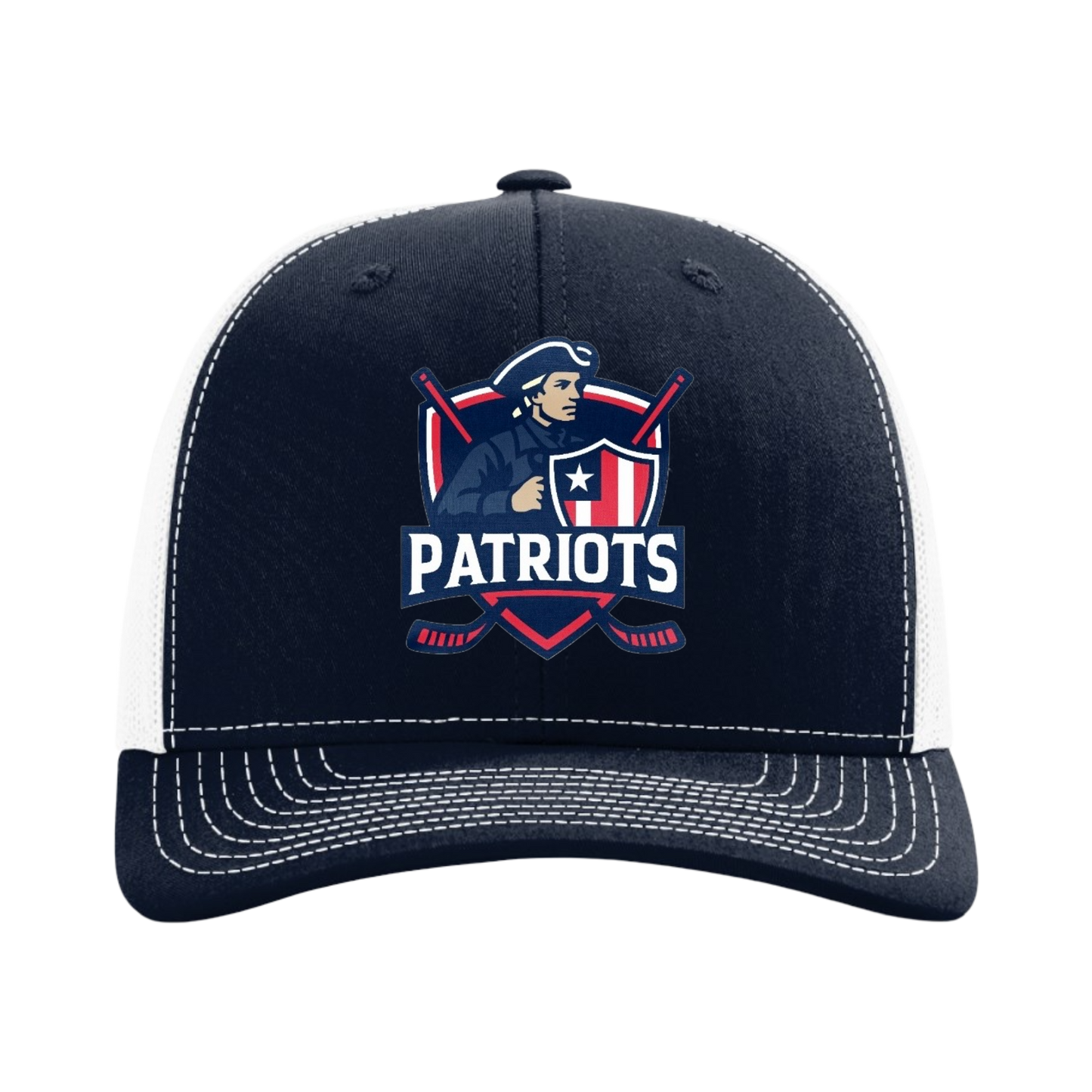Patriots Ice Hockey Embroidered Hat ~ Navy