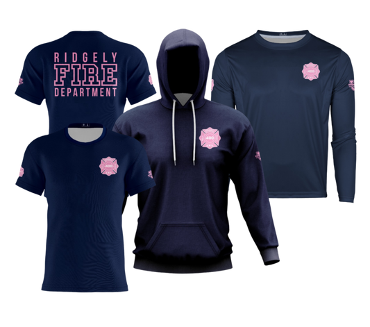 RVFD Dri Tech Apparel ~ Standard Blues {BCA Pink}