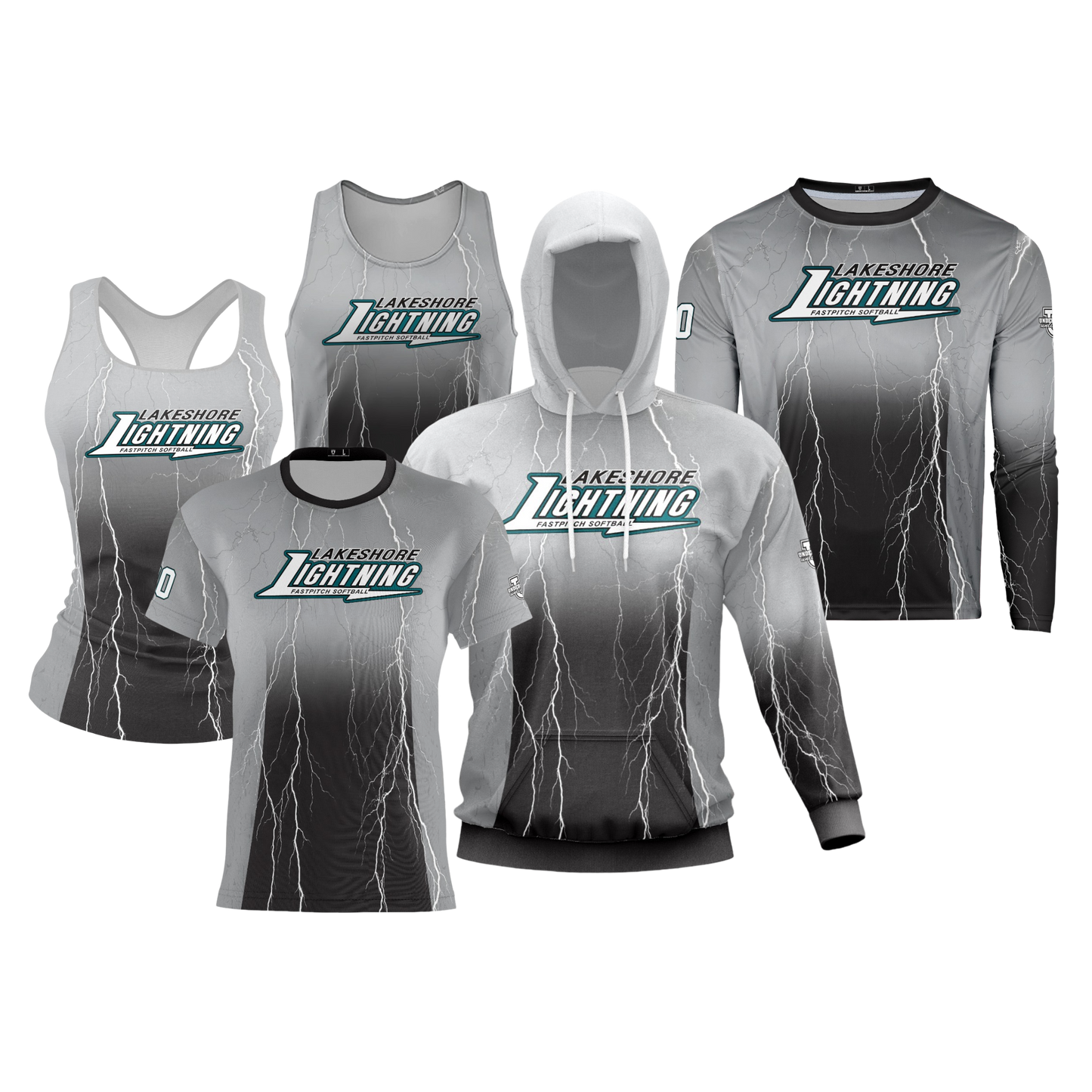 Lakeshore Performance Dri Tech Apparel ~ Practice Replica 2025 {Lightning Grey Ombre}