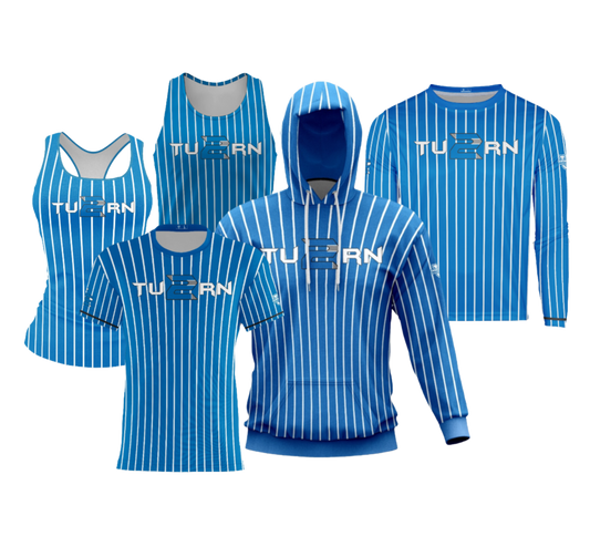 TU2RN Performance Dri Tech Apparel ~ {Royal Pinstripe}