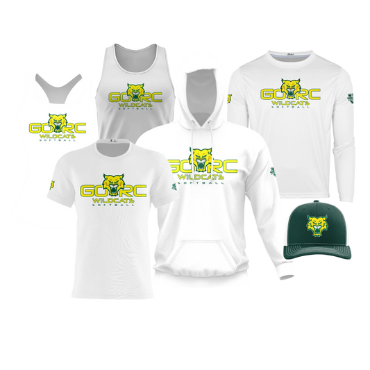 GORC Wildcats Softball Performance Dri Tech Design ~ Player Jersey Replica {Solid White}
