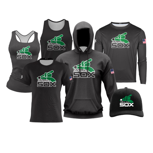 Lady Black Sox Performance Dri Tech Design ~ Solid Black