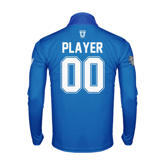 North Caroline Dri Tech Performance 1/4 Zip Pullover ~ Bulldogs Basketball {Blue}