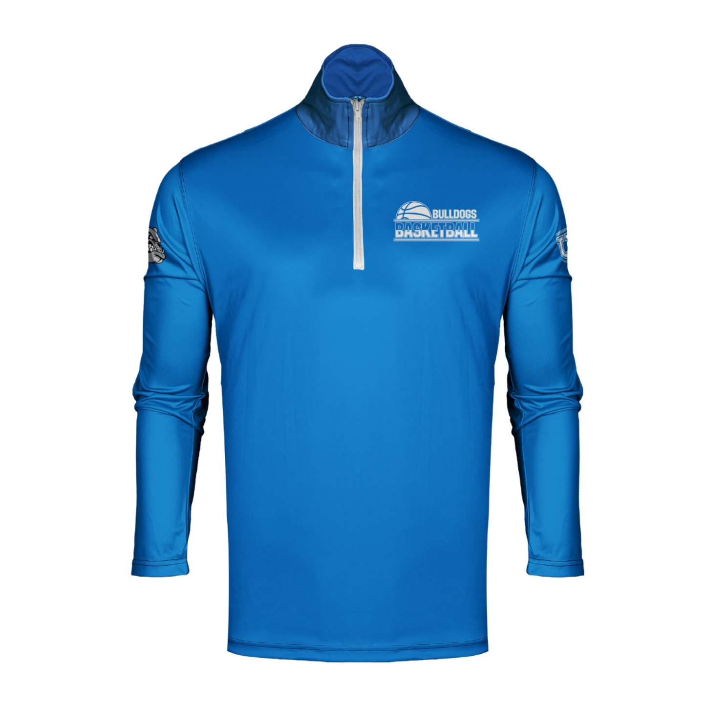 North Caroline Dri Tech Performance 1/4 Zip Pullover ~ Bulldogs Basketball {Blue}