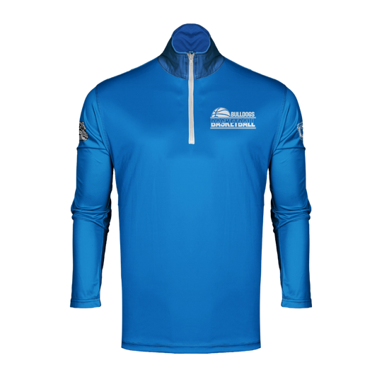 North Caroline Dri Tech Performance 1/4 Zip Pullover ~ Bulldogs Basketball {Blue}