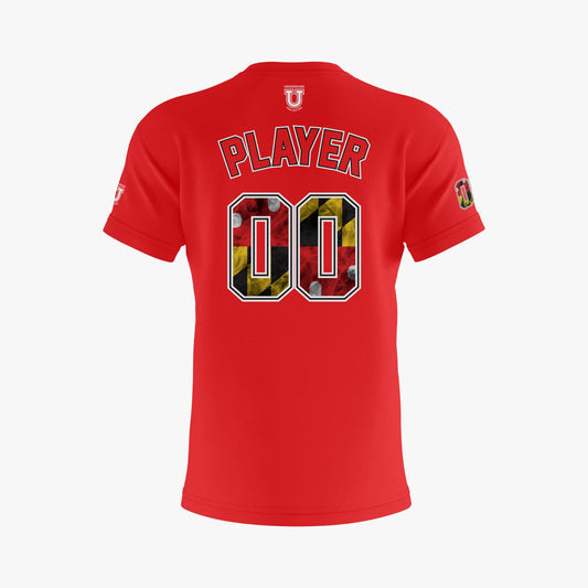 Maryland Clash Dri Tech T-Shirt ~ Solid Red