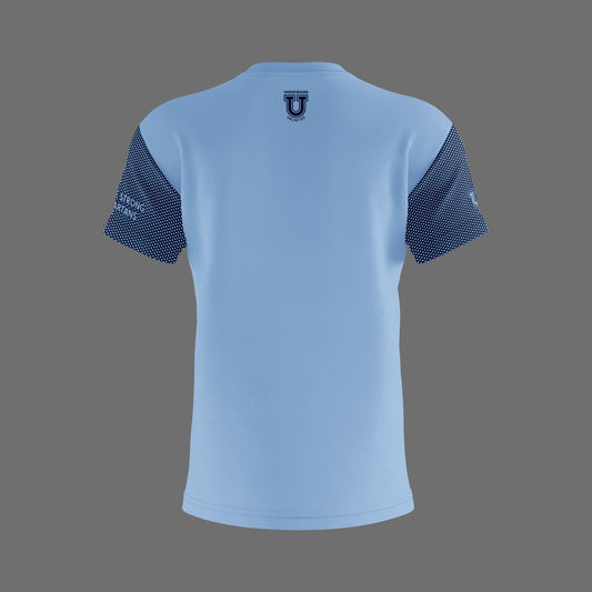 W.T. Chipman Dri Tech Shirt ~ Columbia Navy Dot "Only the Strong are Spartans"